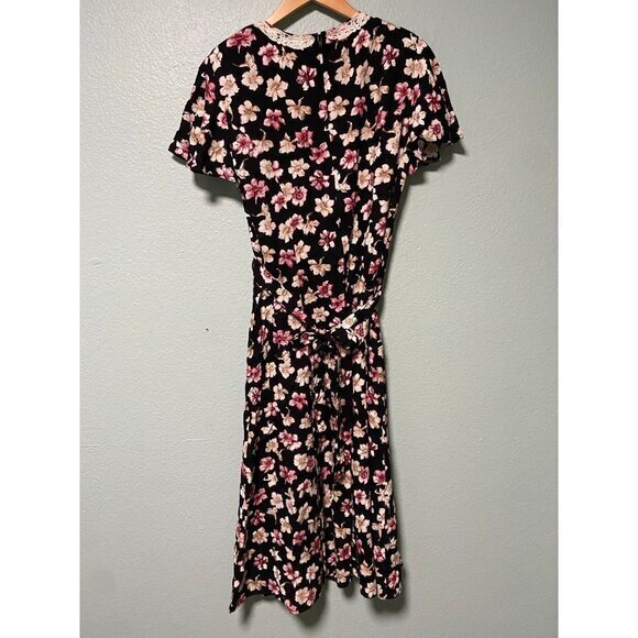 Vintage En Focus Women's Floral Boho 90s Y2K 2000s Pearl Button Lace Size 11/12 - Picture 2 of 11